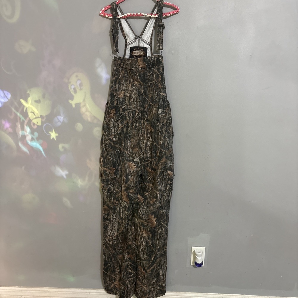 Guide Gear Realtree Hunting Camo Unlined Bib Overall Cargo Pants Mens M Read